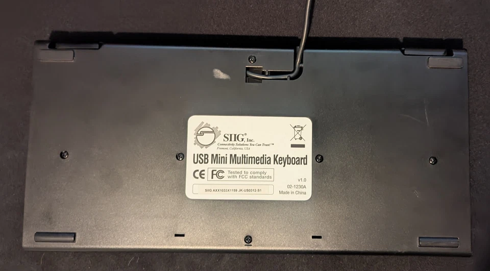 SIIG USB Mini Multimedia Keyboard Used, Tested, and Works! - Image 2 of 2