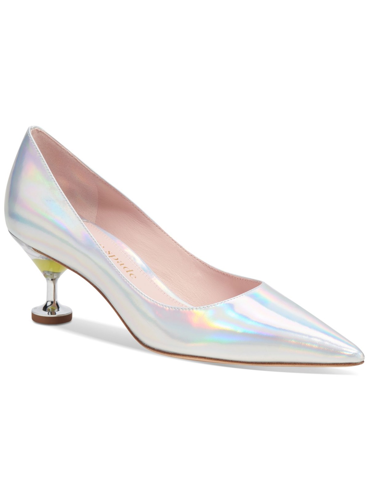 KATE SPADE NEW YORK Womens Silver Olive Garnish Slip On Pumps Shoes 5.5 B