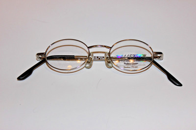 New Optic World 2016 Eyeglass Frames 48-16 C9 Silver Clear Glass for Rx