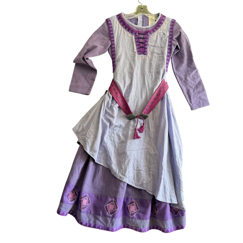 Vestido Disney Asha From The Movie Wish Adventure Niños Niñas Talla 11/12 Púrpura Foto 3 de 4