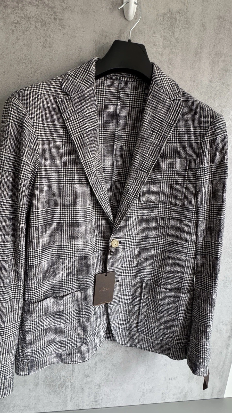 Altea Men Cotton Linen Summer Stylist Blazer Size 38R Slim Fit New Without Tags