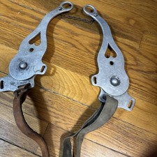 Used Mechanical Hackamore Aluminum Hearts With Leather Straps