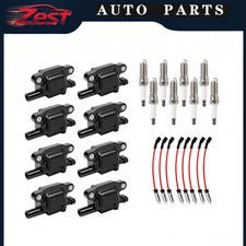 UF413 8 pack Ignition Coils + Spark Plugs + Wire For Chevy GMC 5.3L 6.2L V8 OEM