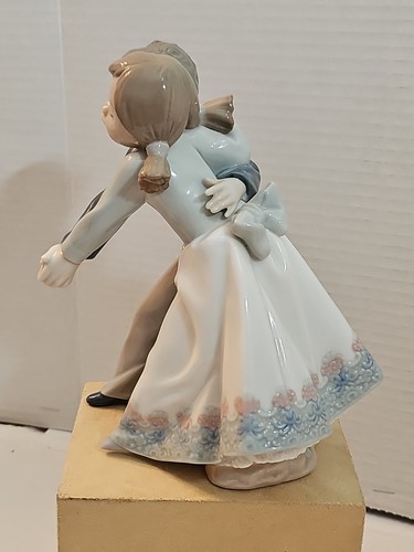 Figurina Lladro 1990 Classe di Ballo # 5741 Giovane Coppia Danzante Made In Spain 7" - Foto 6 di 10