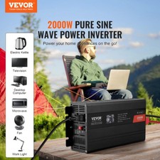 Pure Sine Wave Inverter 2000 Watt DC 12V to AC 110V Power Inverter with 2