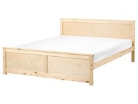 Bett Kiefernholz Hellbraun 160 X 200 Cm Skandinavischer Stil Dauphin