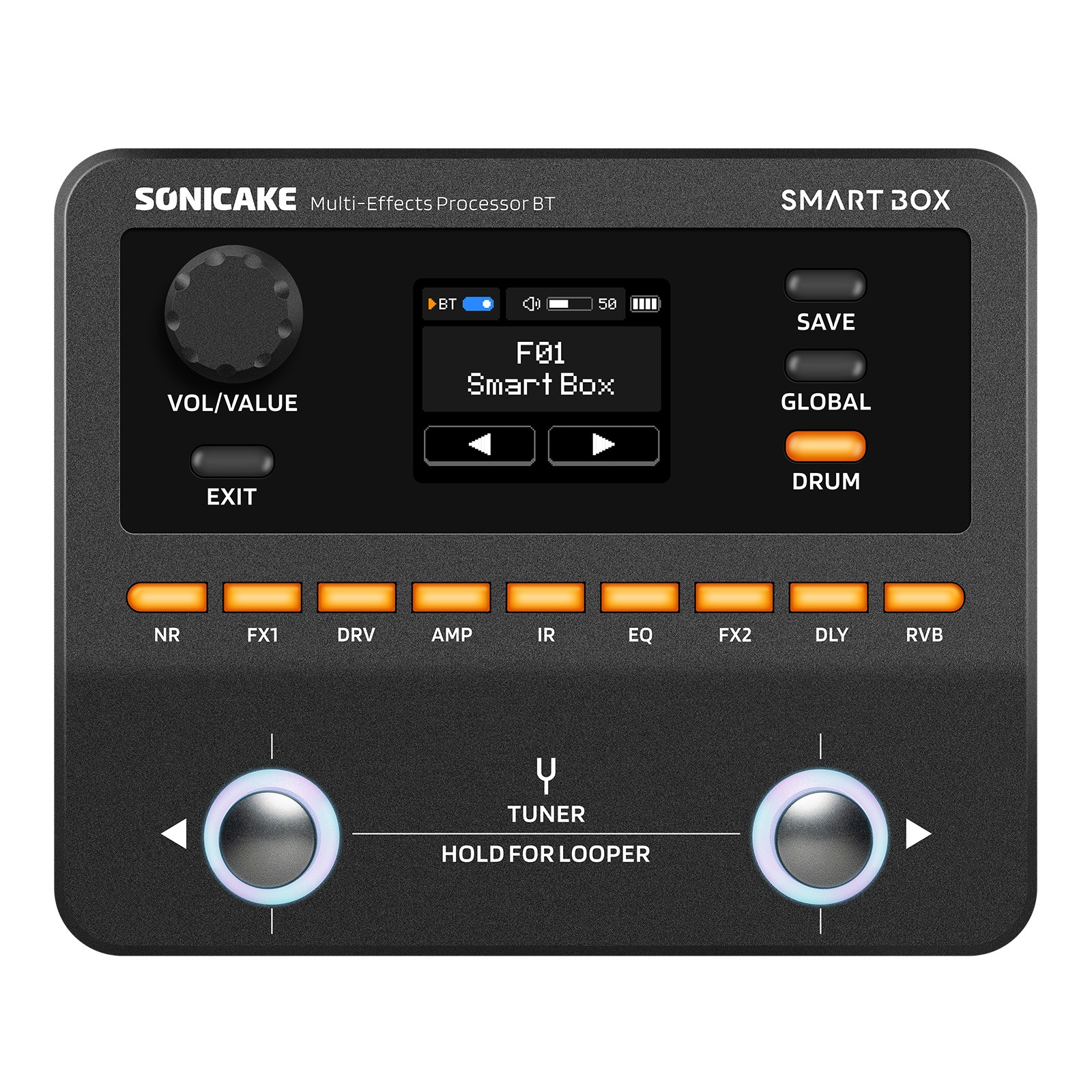 SONICAKE Smart Box Multi-Effects Processor for Guitar/Bass 130+ Effects, NAM/IR