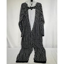 Jack Skellington The Nightmare Before Christmas Hooded 1 Piece Costume Adult XL