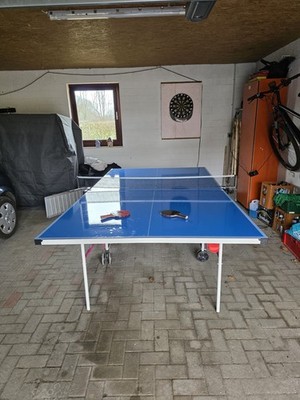 Timo Boll Tischtennisplatte TT Tisch Outdoor wetterfest inkl Netz blau Butterfly