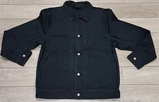 $130 Jordan Essentials Mens Medium Chicago Black Button Jacket FN4527-010  