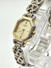 CITIZEN 3220-K03640 Women's Quartz Watch Octagon Gold Dial Two Tone Bracelet