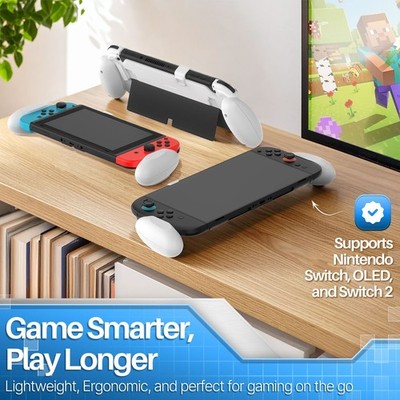 Dockable Grip Case for Nintendo Switch 2, White | eBay