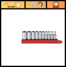 10 Pc 1/4" Drive Standard Socket Set, SAE, 6 Point, Durable Tool Kit for Mechani