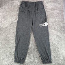 Adidas Jogger Pants Mens M Gray Heather Logo Sweatpants Tapered Athletic