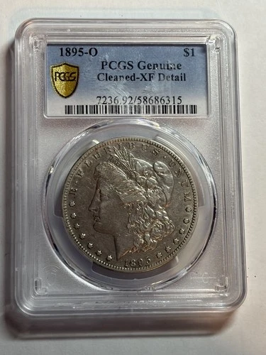 1895-O Morgan Silver Dollar PCGS Genuine Cleaned XF Detail Key Date