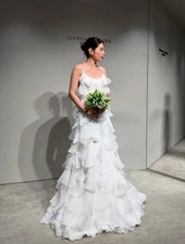 Wedding Dresses Ruffles Organza Bridal Gown Silk Wedding Dresses