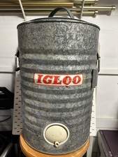 Vintage Igloo Galvanized 5 Gallon Drinking Wa...