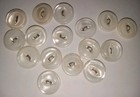 Antique mother of pearl buttons 2 hole shankless. Set of 16 — photo 3
