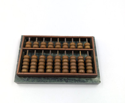 Small 3'' Abacus Swiss life Marble Base Desk Accessory Chinese Calculator Decor