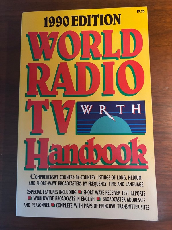 1990 World Radio Handbook (WRTH) (WRTVH) Shortwave Medium Wave - VG Condition