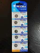 5 Pack CR1216 1216 PKCELL Lithium 3v Battery USA Free SHIP FRESH EXP 12/2030