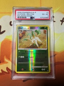 Pokemon TCG 2008 majestic dawn	leafeon reverse holo	#7	PSA	6