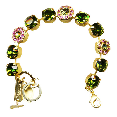 Mariana Bracelet Adorable Rose & Olivine Austrian Crystals My Treasures Coll.