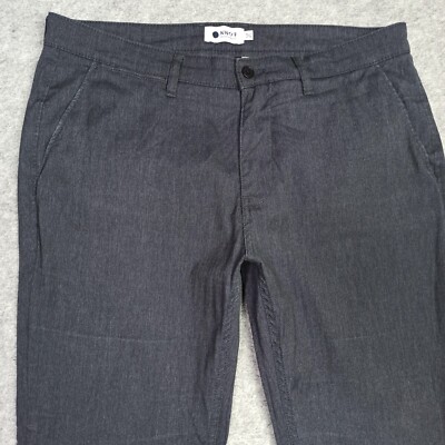 NN07 Herren Chino Dress-Pants W36 L34 Grau Marco Slim Jeans Stretch Zip Hose