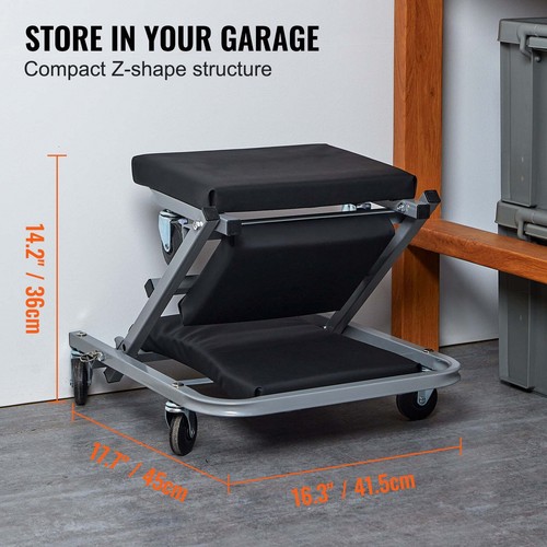 SKYSHALO 36'' 2 in 1 Z Creeper 300 lbs, Sleek Low Profile Design with 6 Wheels