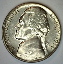 1954 D Jefferson Nickel UNCIRCULATED Five Cents Nice 5c Coin