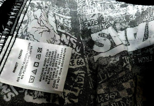 VANS - Herren SHORTS - CHINOHOSE - SCHWARZ - ROTE NADELSTREIFEN - Größe 34 - Bild 10 von 10