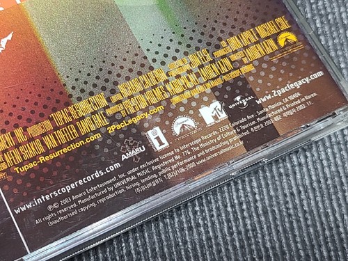 Tupac Resurrection Original Soundtrack Universal Music Korean Version Audio CD - Picture 3 of 6