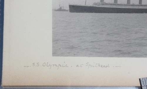 WHITE STAR LINE RMS OLYMPIC SPITHEAD REVISIÓN ÚNICA INSTANTÁNEA DE 5,5" X 3,5" C-1913 - Imagen 4 de 4