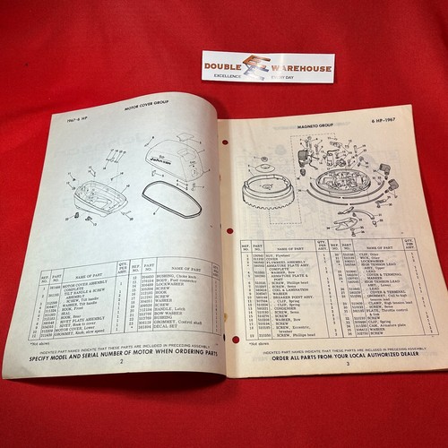 1967 Johnson Sea-Horse 6 HP Parts Catalog 382085 Final Ed Good Condition! - Picture 2 of 8