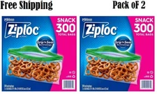Ziploc Seal Top Snack Bags (300 Ct.) (2 Pack)⭐️⭐️⭐️⭐️⭐
