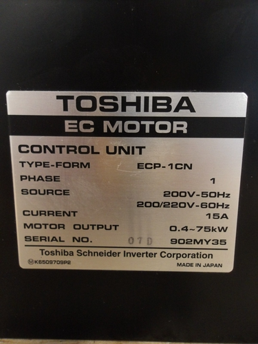 TOSHIBA ECP-1CN EC MOTORSTEUERGERÄT, 200/220 V, #421143G GEBRAUCHT - Bild 2 von 6