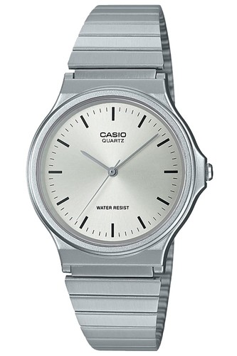 CASIO MQ-24D-7EJH Men's Quartz Watch Silver Dial Stainless Steel New - 第 1/1 張圖片