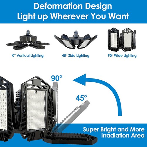 2 Stück LED Garagenlicht Verformbar Garagenlampe Werkstatt Deckenleuchte E27/E26 - Bild 14 von 18