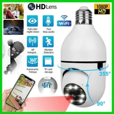 1080P HD E27 Light Bulb IP Camera 5G Wi-Fi IR Night Smart Home Wireless Security