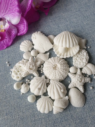 Fondant Large Seashells Cake Cupcakes Decorations DIY x 30 - Picture 3 of 6