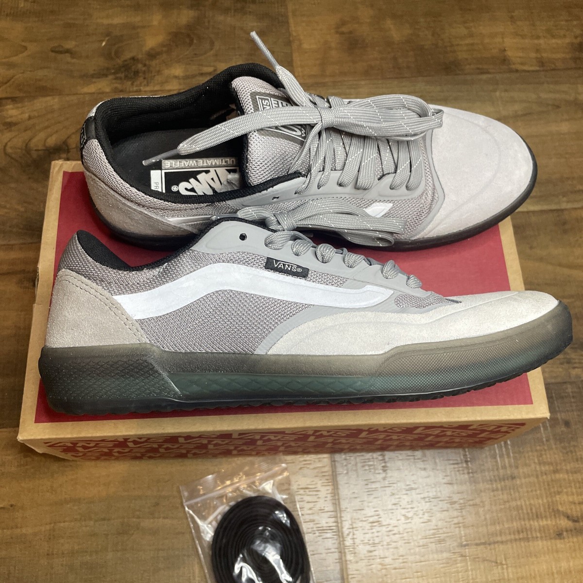 Vans x Ave Pro Gray Reflective Skate Shoes Mens Size 8 New 