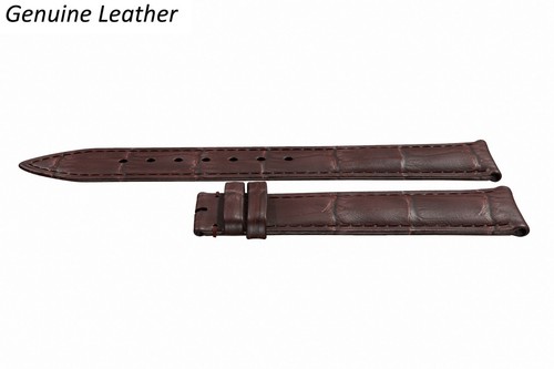 For MICHAEL KORS Dark Brown Genuine Leather Watch Strap Band for Clasp Buckle - Imagen 7 de 13