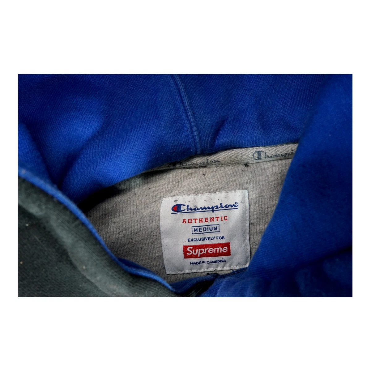 Supreme champion hotsell blue hoodie