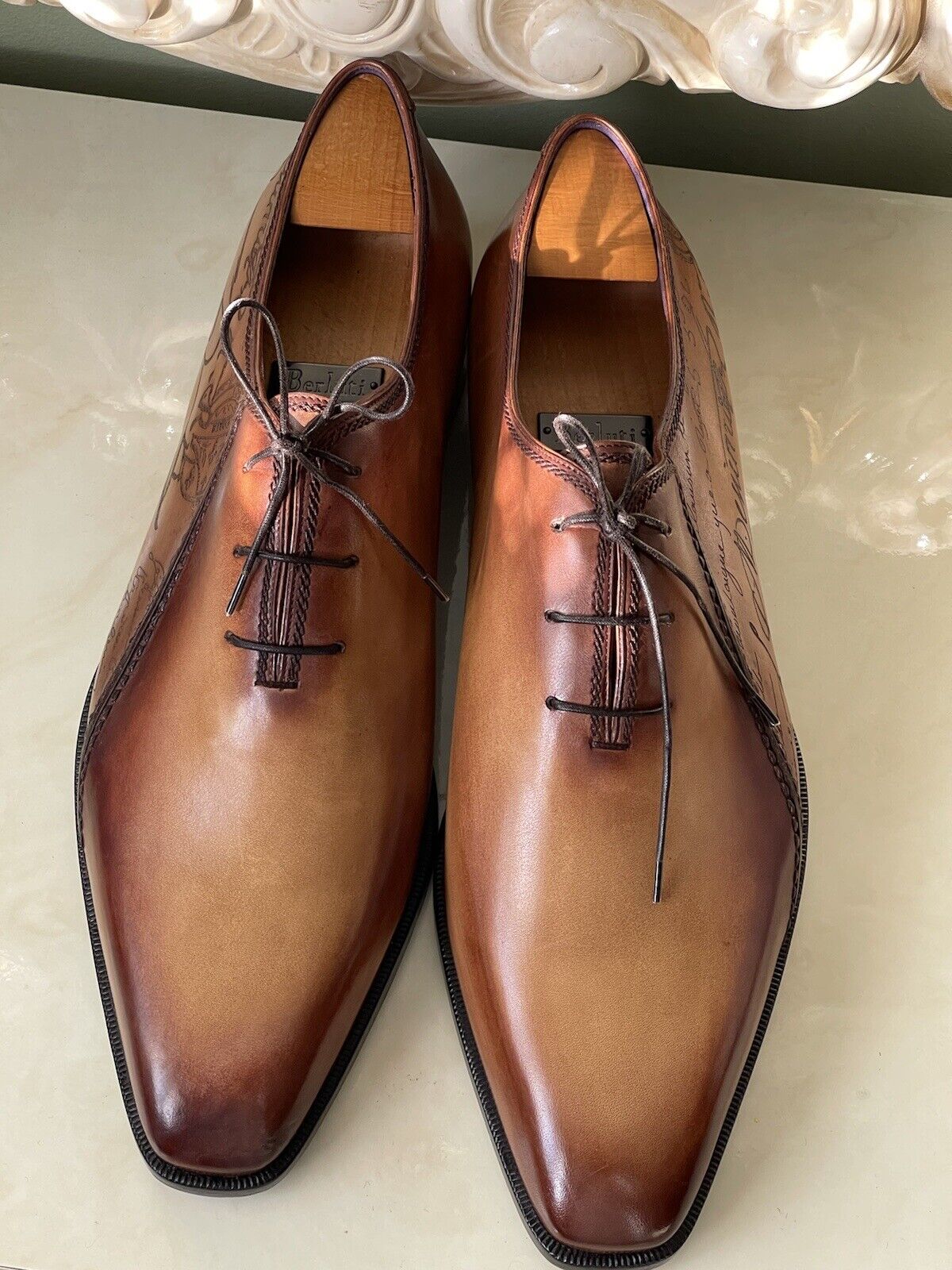 Berluti Scripto Light Brown Shoes In Size 12