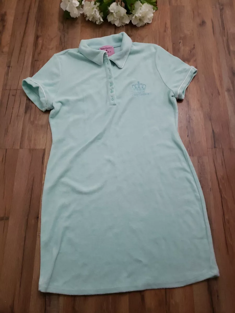 Juicy Couture x Forever 21 Collab NWT Knit Polo Dress in Mint Blue