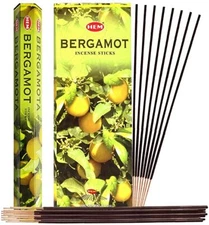 Bergamot - Box of Six 20 Stick Tubes, 120 Sticks Total - HEM Incense