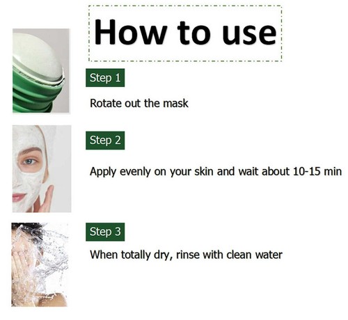 4Pcs Green Tea Pack Stick Facial Cleansing Oil Acne Blackhead Control Deep Clean - Picture 3 of 24