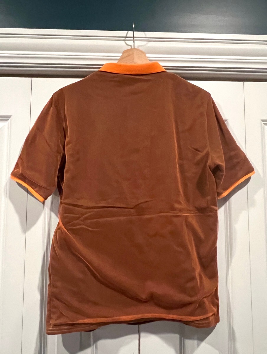 RAF SIMONS×FRED PERRY フォトポロ M 未使用に近い Raf Simons x Fred Perry Orange mesh polo shirt. Size L Fits