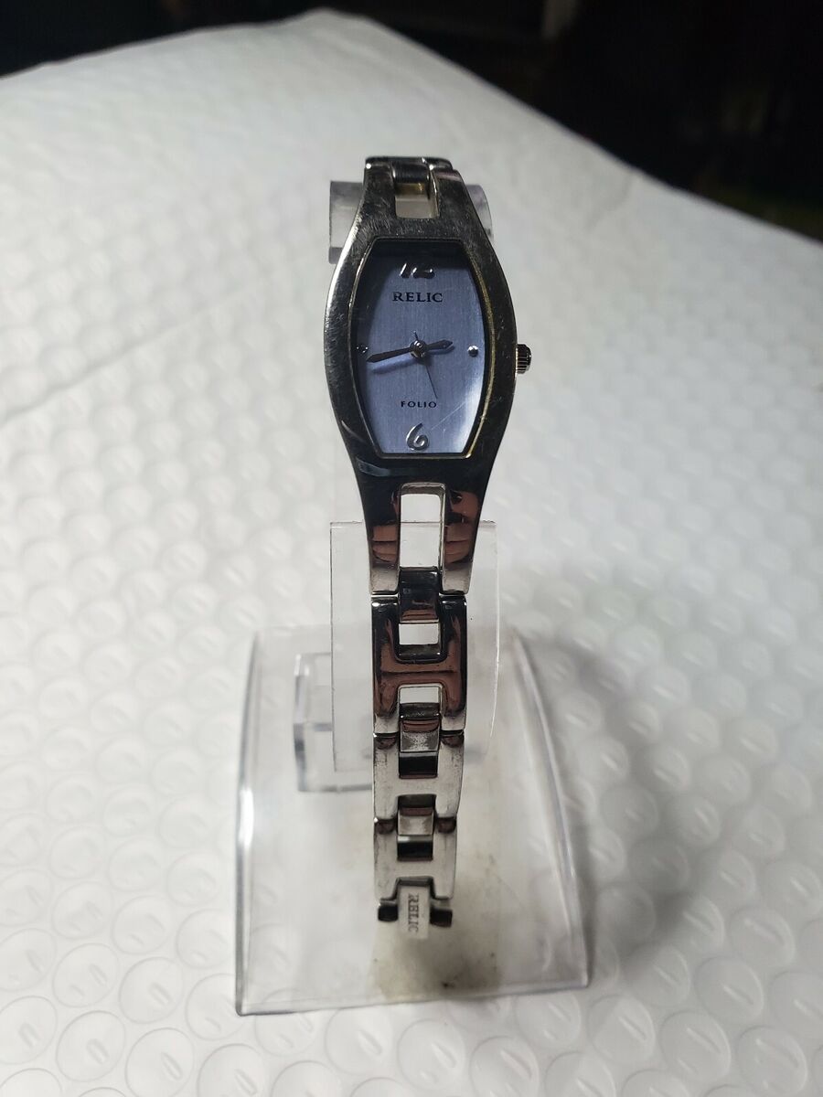 Relic Folio Watch ZR 33405 Women Stainless Steel Silver Face Relic Folio Watch ZR 33405 Women Stainless Steel Silver Face
