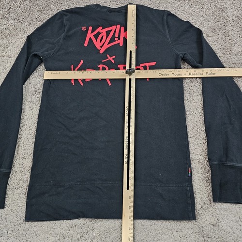 Kidrobot Shirt Mens Medium M Black Death to False Vinyl Long Sleeve 100% Cotton - Picture 5 of 11